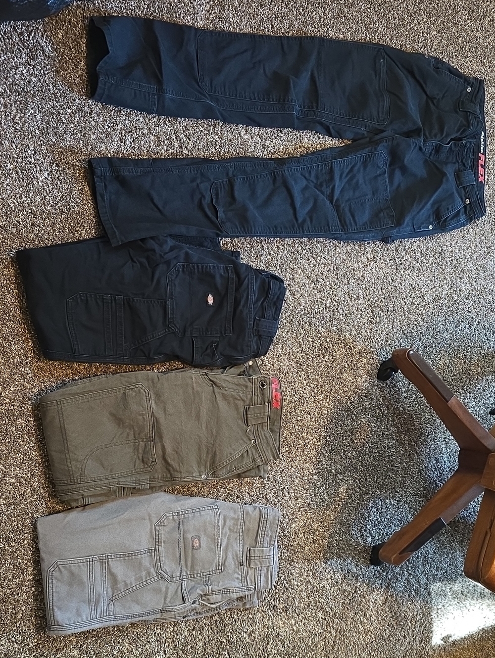 Dickies Womens's Black, Olive, and Gray FLEX WORK Pants Bundle